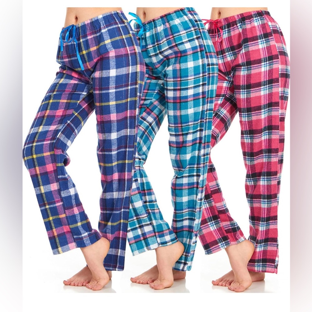 Women's Flannel Pajama Pants - 3-Pack.